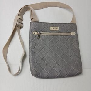 Cutler Quilted Gray Crossbody Bag